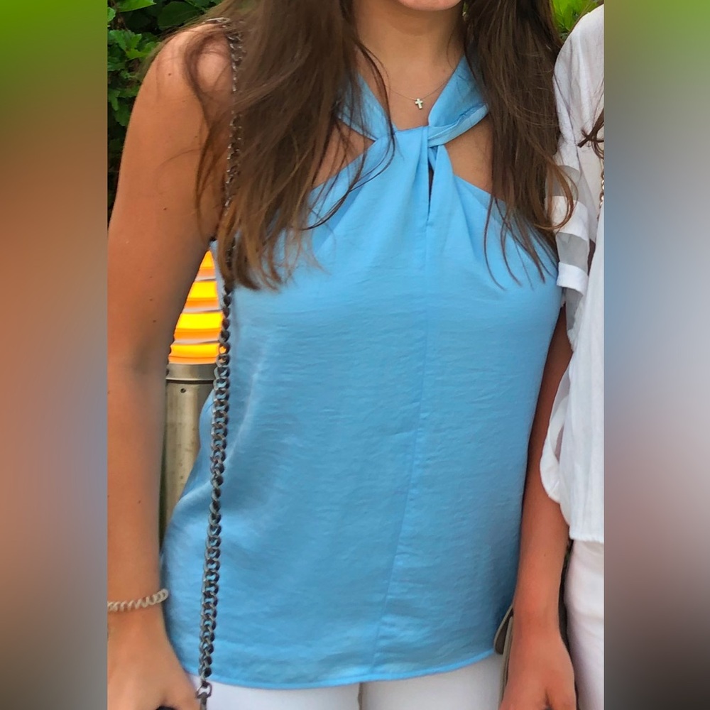 Banana Republic Blue Twist Top